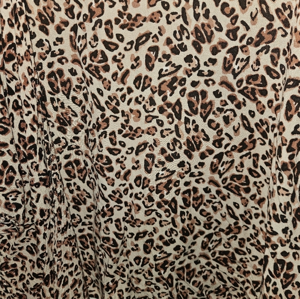 L.I.F.E. Love Is For Eternity Womans Sheer Cheetah Print Short Sleeve Size Xl - Picture 8 of 12